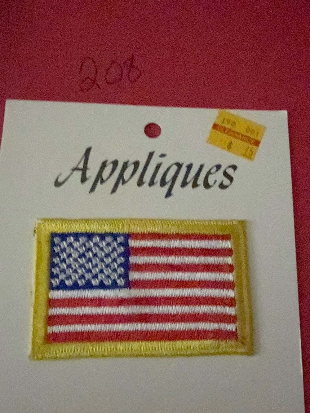Embroidered USA Flag Iron-On Appliques - Pair - Picture 5 of 6
